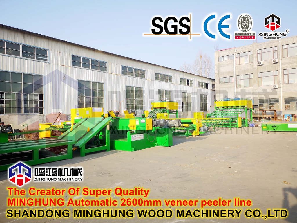 automatic 2600mm veneer peeler line автоматическая линия для снятия шпона 2600мм