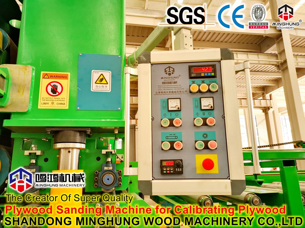 Plywood Sanding Machine for Calibrating Plywood MINGHUNG Фанерная шлифовальная машина для калибровки фанеры MINGHUNG