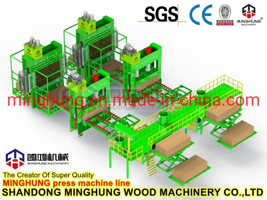 Масляный гидравлический пресс для горячего прессования шпона Фанера Машина для производства