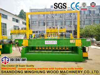 Машина для лущения шпона для изготовления фанеры