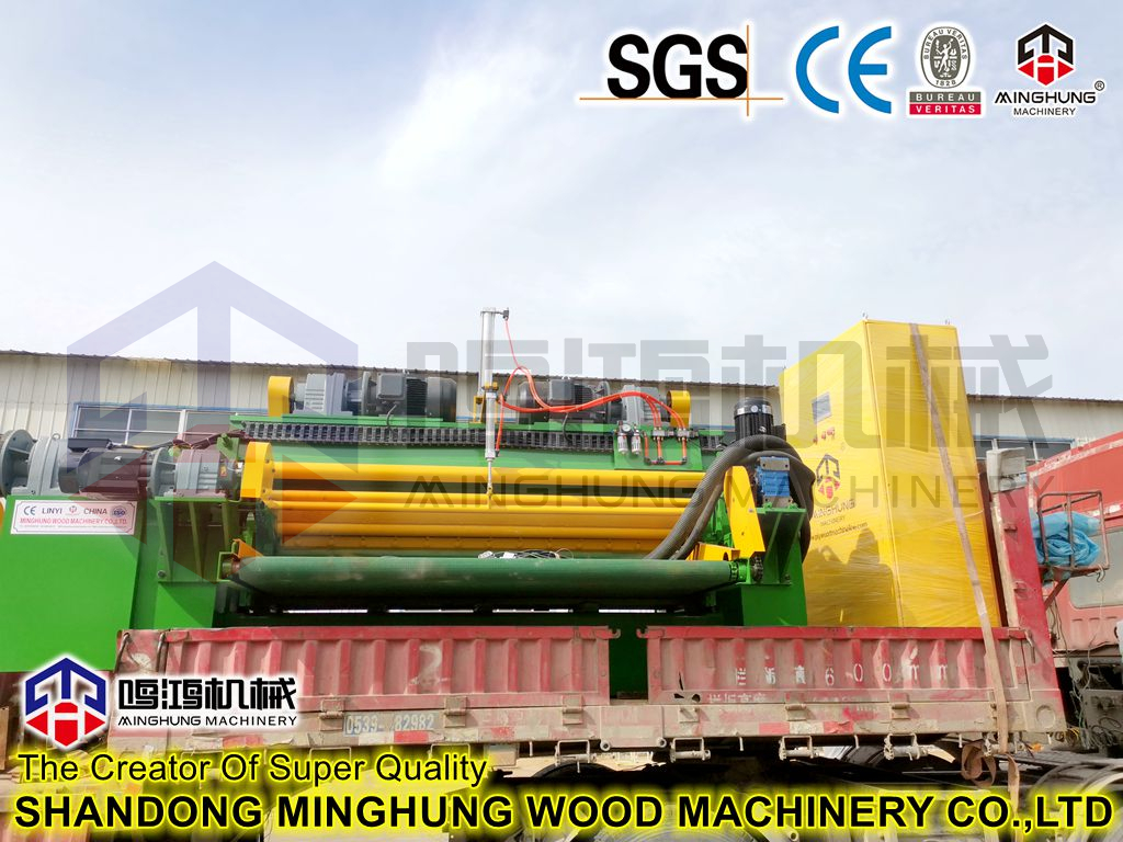 лущение бревенчатого шпона