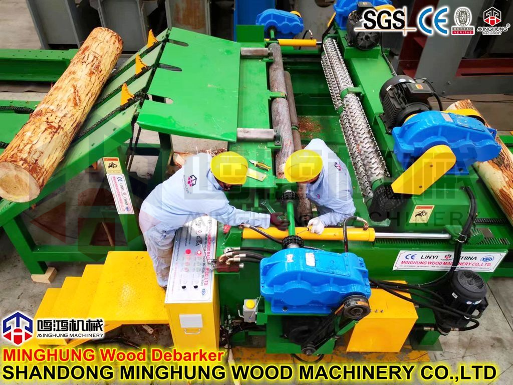 машина для округления бревен