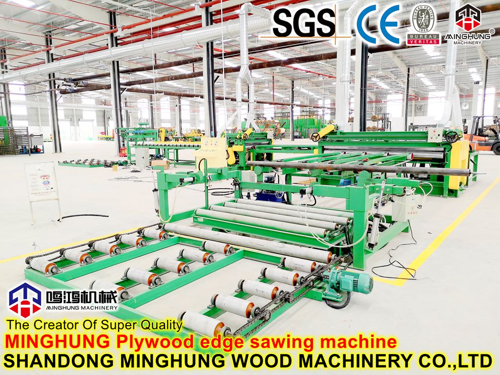 plywood edge trimming sawing machine Пильный станок для обрезки кромок фанеры
