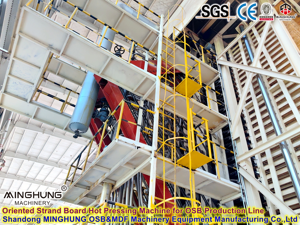 Машина горячего прессования ориентированно-стружечных плит для производства OSB
