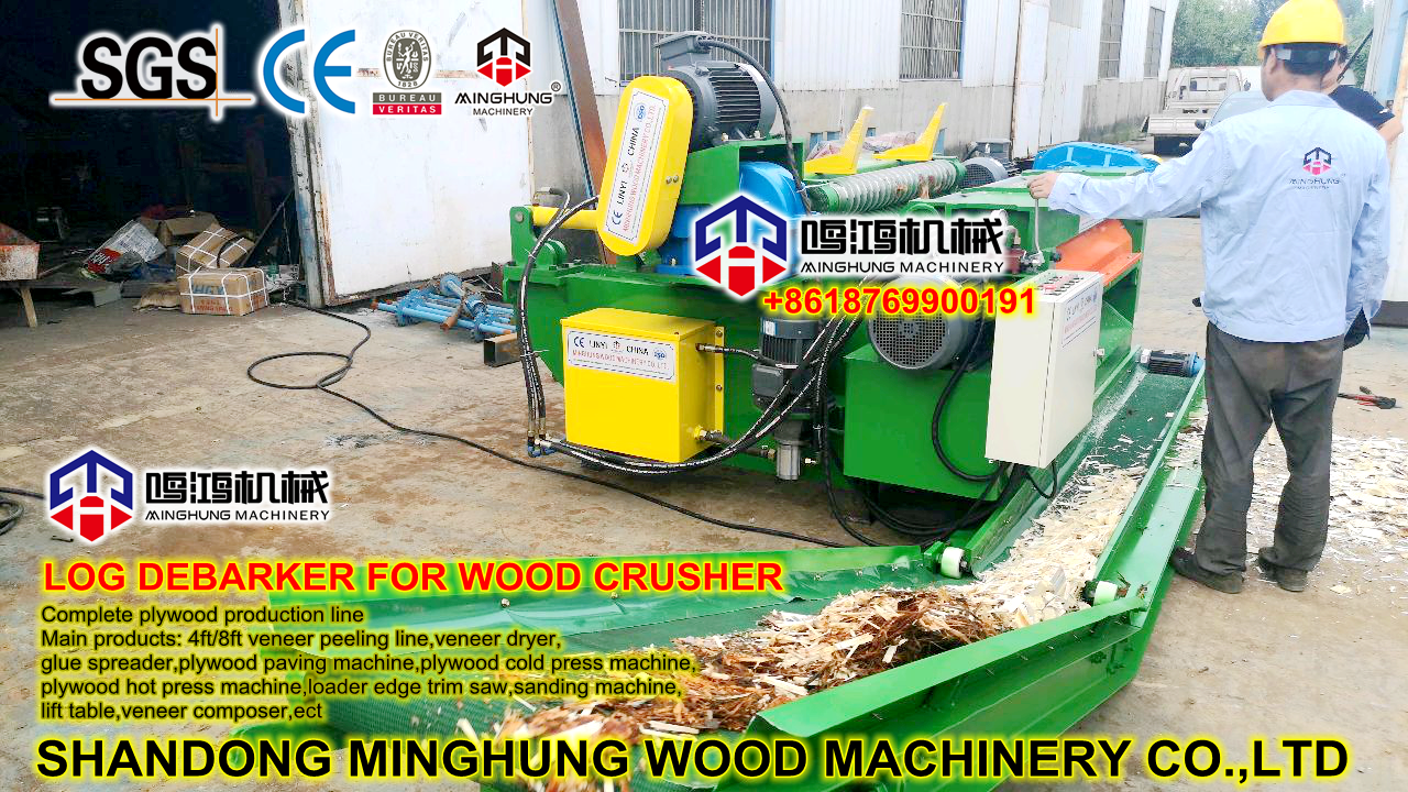 окорочный станок из сосновых бревен