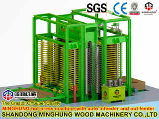 Горячий масляный пресс для производства необработанных фанерных панелей