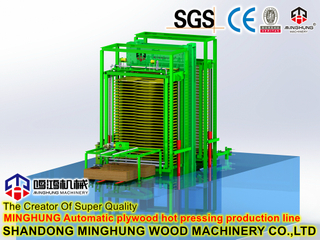 Машина для горячего прессования фанеры под большим давлением с масляным котлом