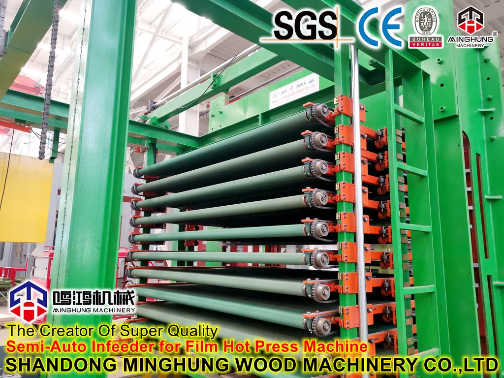 Полуавтоматический питатель для горячего прессования пленки